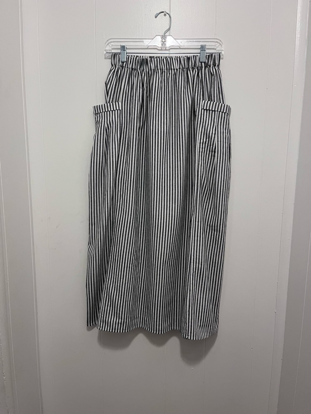 Blue Striped Maxi Skirt